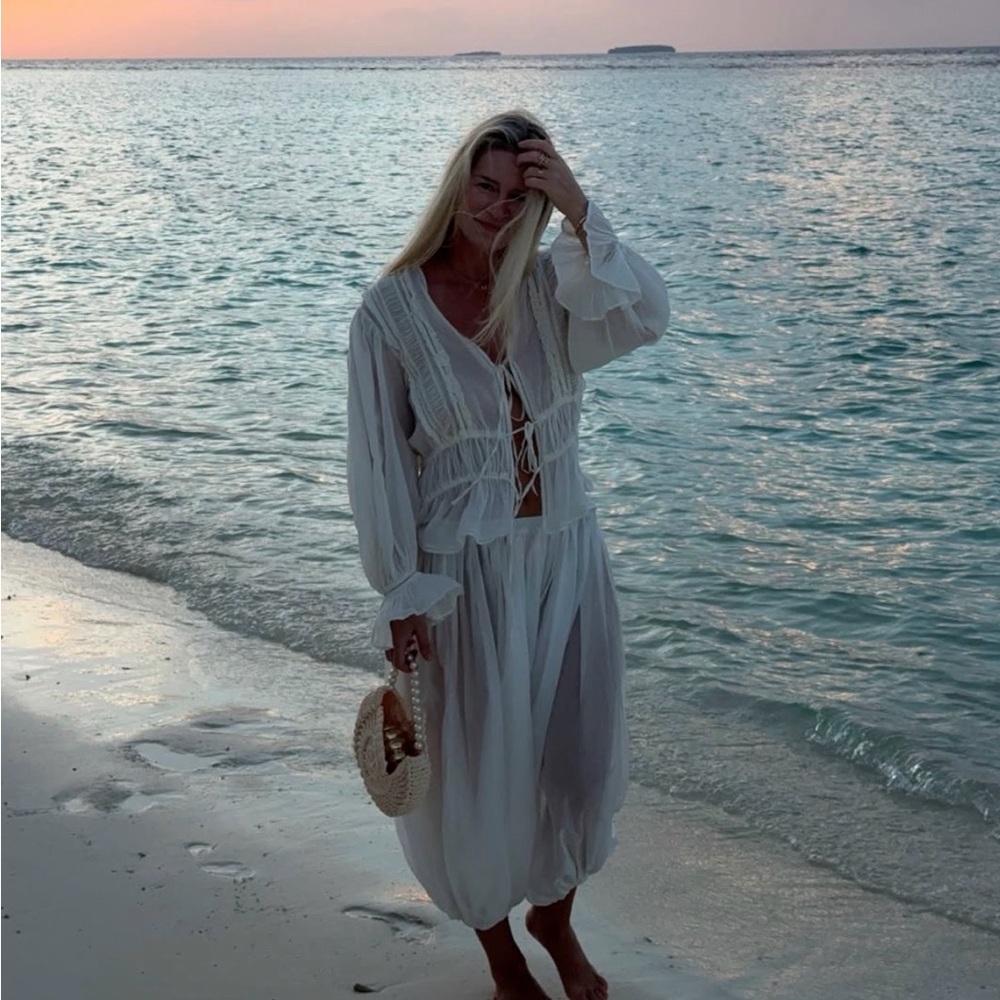 ZARA ROMANTIC SHIRT LACE ZW COLLECTION - Picture 2 of 8